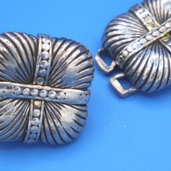 Vintage Paquette Faux Black Belt with Ornate Silver Buckle Women's Accessory - Picture 8 of 8